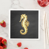 Polygonales Gold-Seepferd Serviette (Beispiel)