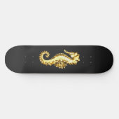 Polygonales Gold-Seepferd Skateboard (Horizontal)