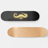 Polygonales Gold-Seepferd Skateboard (Horizontal)