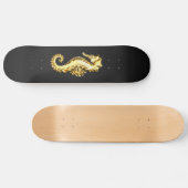 Polygonales Gold-Seepferd Skateboard (Horizontal)