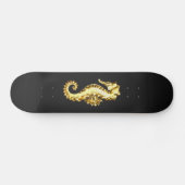 Polygonales Gold-Seepferd Skateboard (Horizontal)