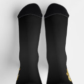 Polygonales Gold-Seepferd Socken (Oben)