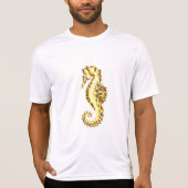 Polygonales Gold-Seepferd T-Shirt (Vorderseite)