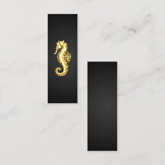 Polygonales Gold-Seepferd Telefonnummerkarte (Vorne/Hinten)