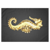 Polygonales Gold-Seepferd Tischdecke (Vorderseite (Horizontal))