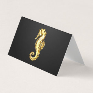 Polygonales Gold-Seepferd Visitenkarten