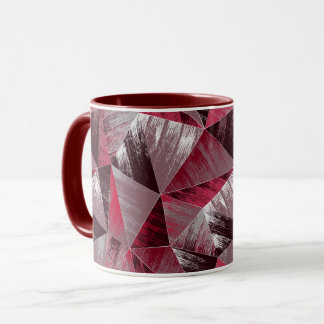 Polygonales Grundiermuster mit Dreiecken. Tasse