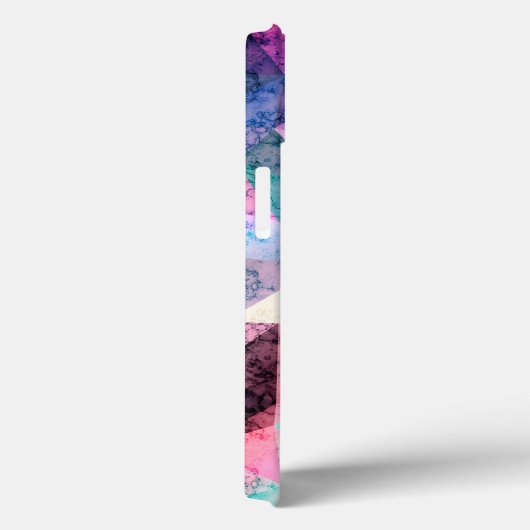 Polygonales Marmormuster Case-Mate iPhone Hülle (Rückseite / Rechts)