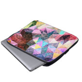 Polygonales Marmormuster Laptopschutzhülle (Vorne Knopf)