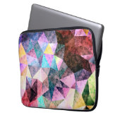 Polygonales Marmormuster Laptopschutzhülle (Vorderseite Links)