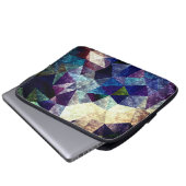 Polygonales Marmormuster. Laptopschutzhülle (Vorne Knopf)