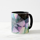 Polygonales Marmormuster Tasse (VorderseiteRechts)