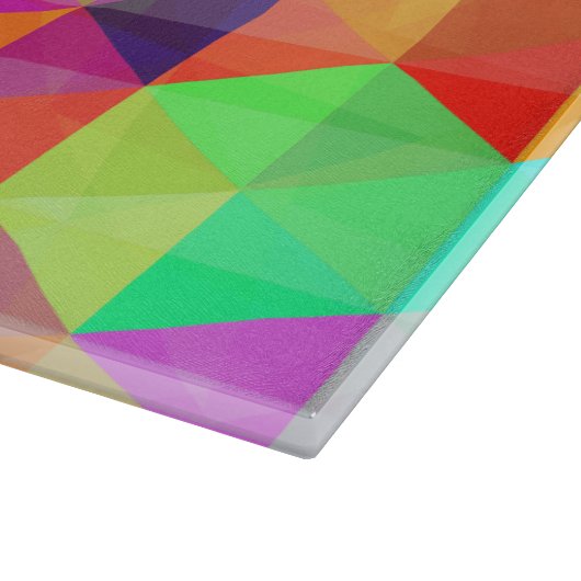 Polygonales Muster des bunten Dreiecks Schneidebrett (Ecke)