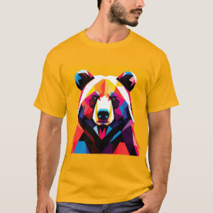 Polygonbär mit abstraktem Stil T-Shirt