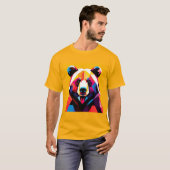 Polygonbär mit Abstraktem Stil T-Shirt (Vorne ganz)