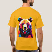 Polygonbär mit Abstraktem Stil T-Shirt (Rückseite)