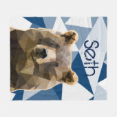Polygonbär Personalisiert Fleecedecke (Vorderseite (Horizontal))