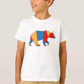 Polygonbären-Cartoon Art T-Shirt (Vorderseite)