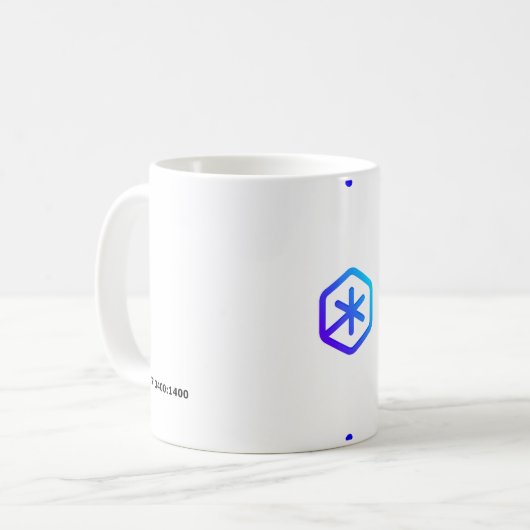 Polygonia-Tasse-Umlaufbahn 7:17 Kaffeetasse (Vorderseite Links)