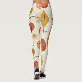 Polygons Linien Kreise Nahtloses Muster Leggings (Rückseite)