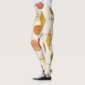 Polygons Linien Kreise Nahtloses Muster Leggings (Links)