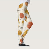 Polygons Linien Kreise Nahtloses Muster Leggings (Rechts)