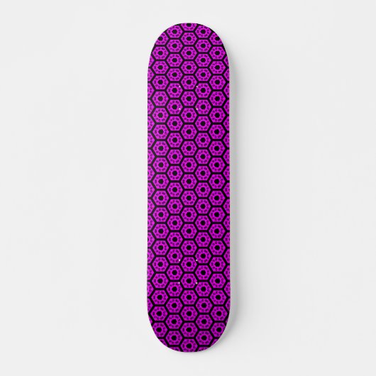 Polygons v1 - Schwarz und Magenta Skateboard (Vorne)