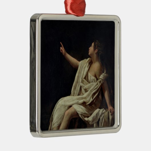 Polyhymnia, das Muse lyrischer Poesie, 1620 Silbernes Ornament (Rechts)