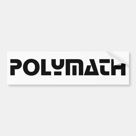 Polymathe Autoaufkleber (Vorne)