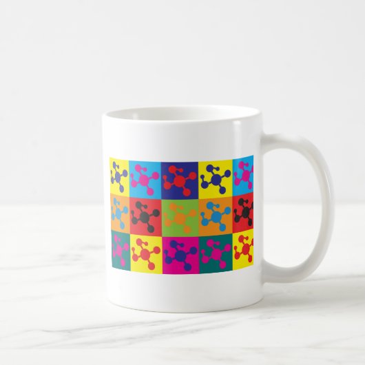 Polymer-Chemie-Pop-Kunst Kaffeetasse (Rechts)