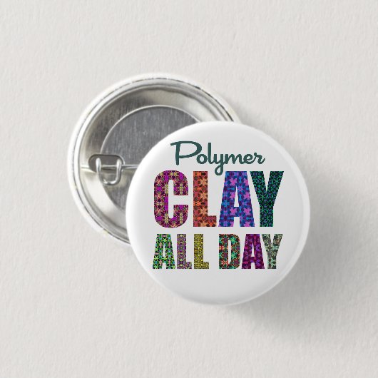 Polymer Clay All Day Button (Vorne & Hinten)