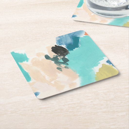 Polymere III Rechteckiger Pappuntersetzer (angewinkelt)