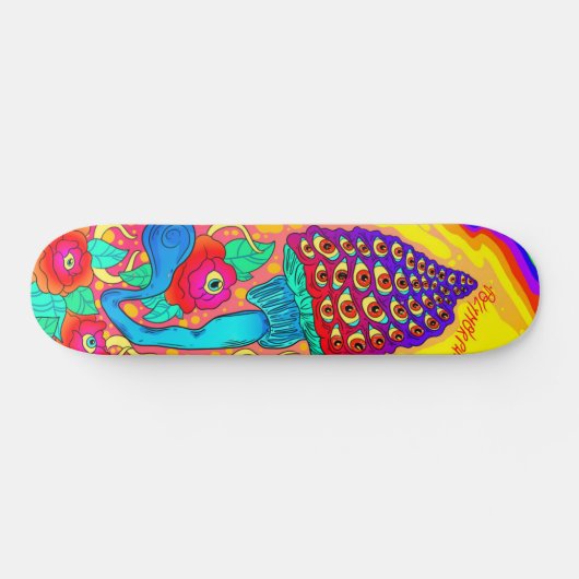Polymorph Flower Mushroom Psychedelic Skateboard (Horizontal)
