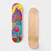 Polymorph Flower Mushroom Psychedelic Skateboard (Vorderseite)