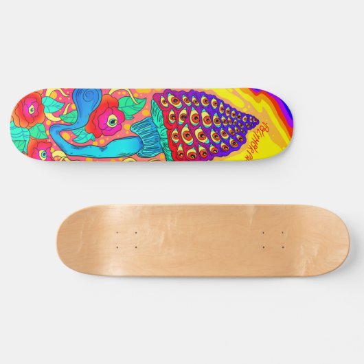 Polymorph Flower Mushroom Psychedelic Skateboard (Horizontal)