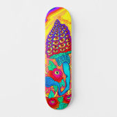 Polymorph Flower Mushroom Psychedelic Skateboard (Vorderseite)