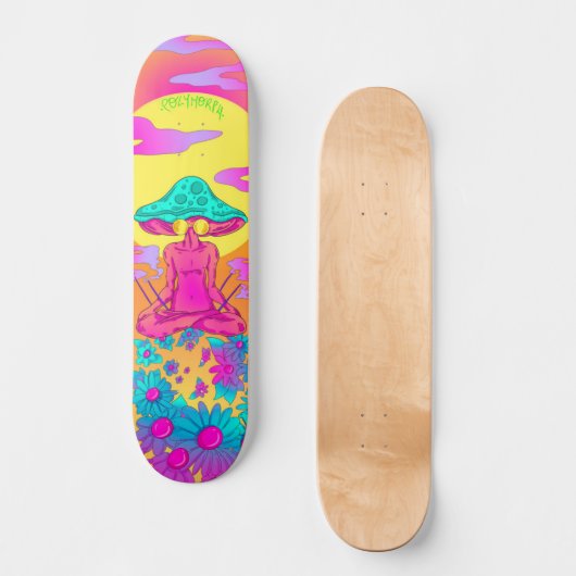 Polymorph Hippie Mushroom Skateboard (Vorderseite)
