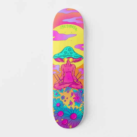 Polymorph Hippie Mushroom Skateboard (Vorderseite)