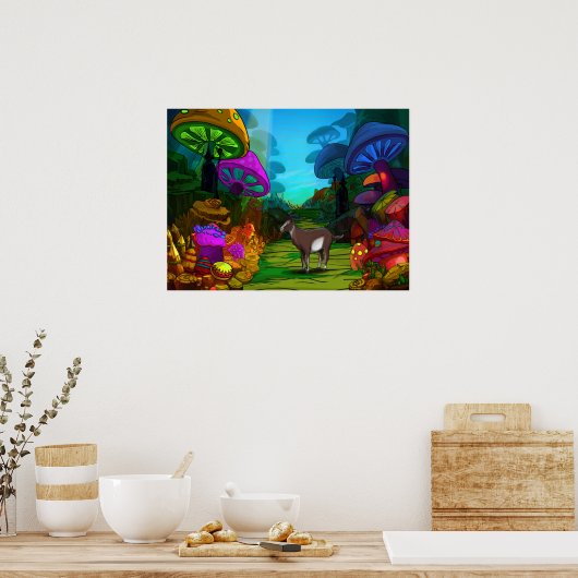 Polymorph Psychedelic Forest Poster (Küche)