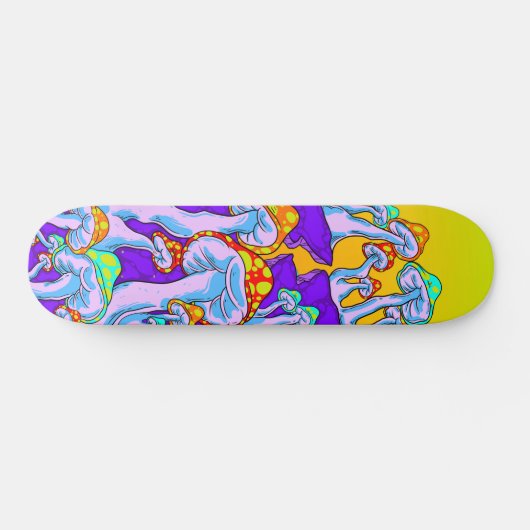 Polymorph Psychedelic Mushroom Mountain Skateboard (Horizontal)