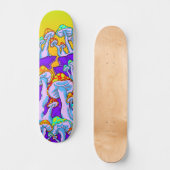 Polymorph Psychedelic Mushroom Mountain Skateboard (Vorderseite)