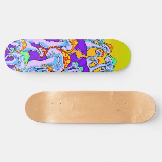 Polymorph Psychedelic Mushroom Mountain Skateboard (Horizontal)