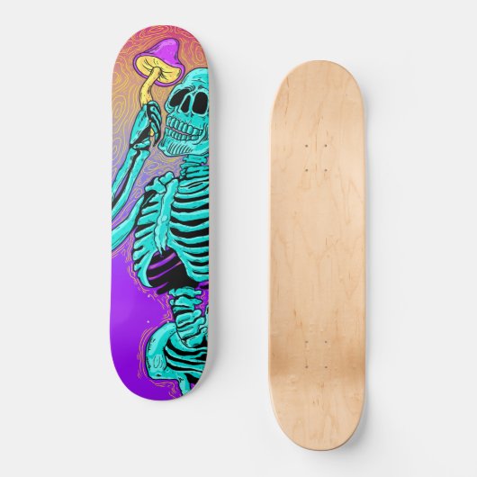 Polymorph Psychedelic Skeleton Skateboard (Vorderseite)