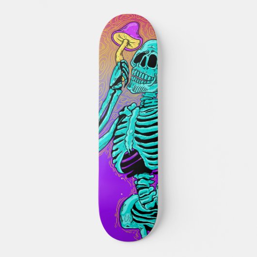 Polymorph Psychedelic Skeleton Skateboard (Vorderseite)