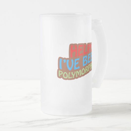 Polymorphed Mattglas Bierglas (VorderseiteRechts)