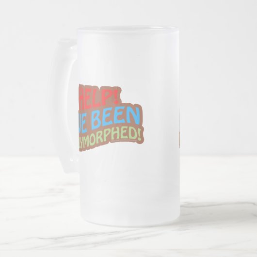 Polymorphed Mattglas Bierglas (Vorderseite Links)