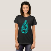 Polynesia Maori Fish Hook Hei Matau Fischhaken Mao T-Shirt (Vorne ganz)