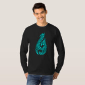 Polynesia Maori Fish Hook Hei Matau Fish Hook Tatt T-Shirt (Vorne ganz)