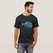 Polynesia Maori Kiwi Bird Ocean Blue Neuseeland T-Shirt (Vorne ganz)