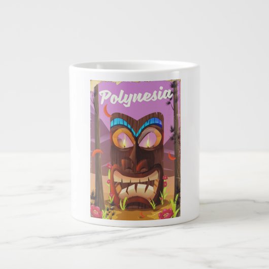 Polynesia Tiki maske Jumbo-Tasse (Vorderseite)
